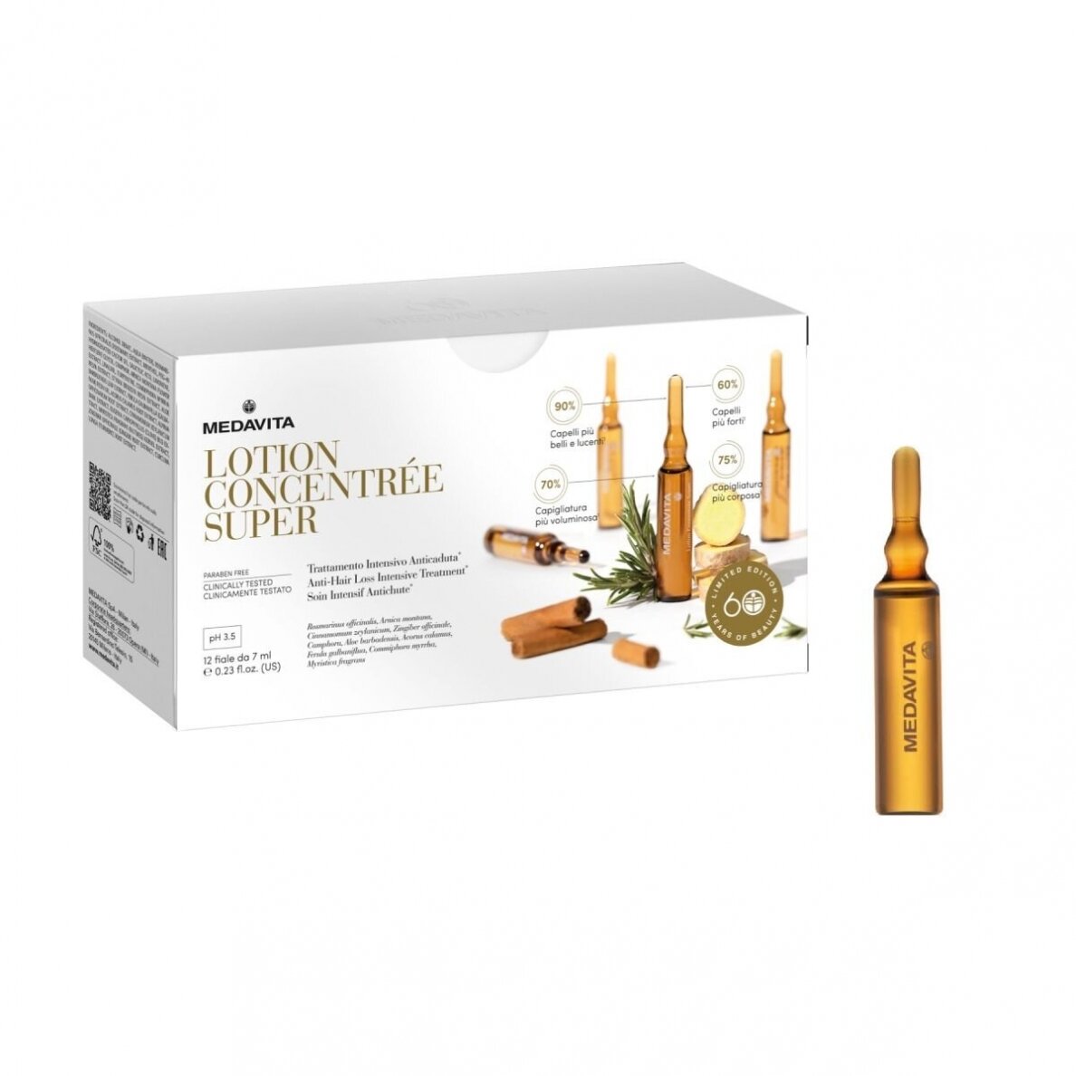 Medavita LOTION CONCENTRÉE Anti-Hair Loss intensive Treatment 7ml Medavita LOTION CONCENTRÉE Anti-Hair Loss intensive Treatment 7ml