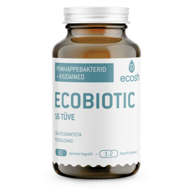 Ecosh Ecobiotic 16 штаммов молочнокислых бактерий + пищевые волокна 60шт Ecosh Ecobiotic 16 штаммов молочнокислых бактерий + пищевые волокна 60шт