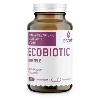 Ecosh Ecobiotic молочнокислые бактерии для женщин + пищевые волокна + растительные экстракты 60шт