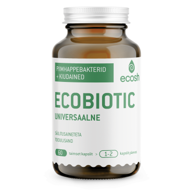 Ecosh Ecobiotic универсальные молочнокислые бактерии + пищевые волокна 60шт