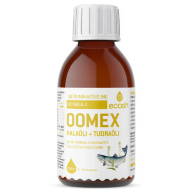 Ecosh Oomega-3 Oomex Kalaõli+tudraõli 150ml Ecosh Oomega-3 Oomex Kalaõli+tudraõli 150ml