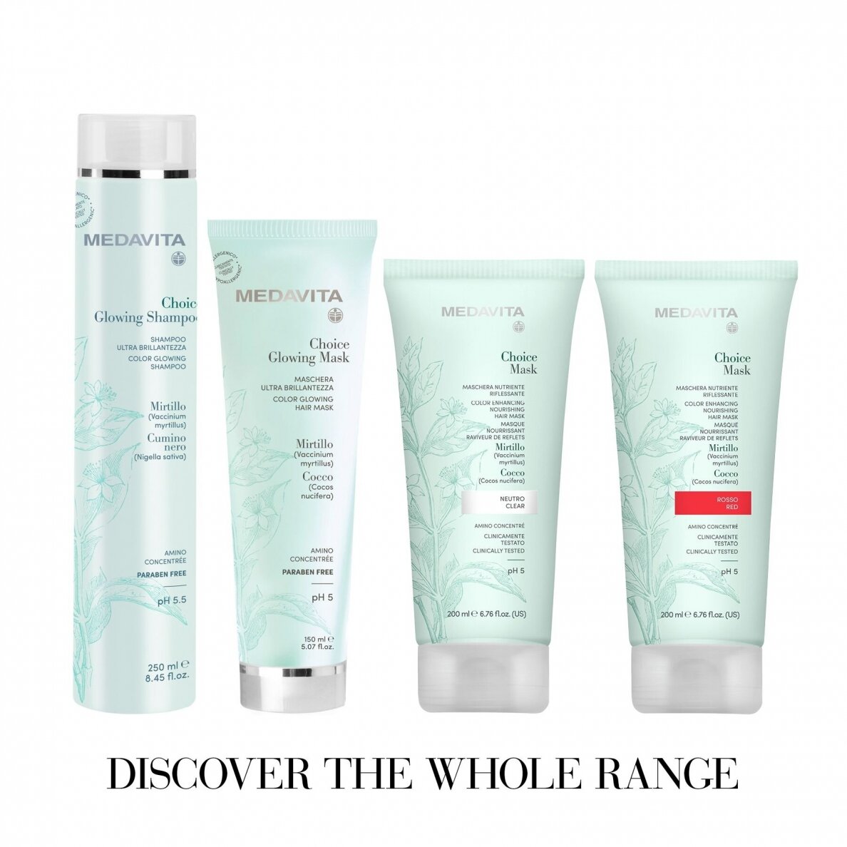Medavita CHOICE GLOWING Color Glowing Shampoo 250ml 3 Medavita CHOICE GLOWING Color Glowing Shampoo 250ml 3