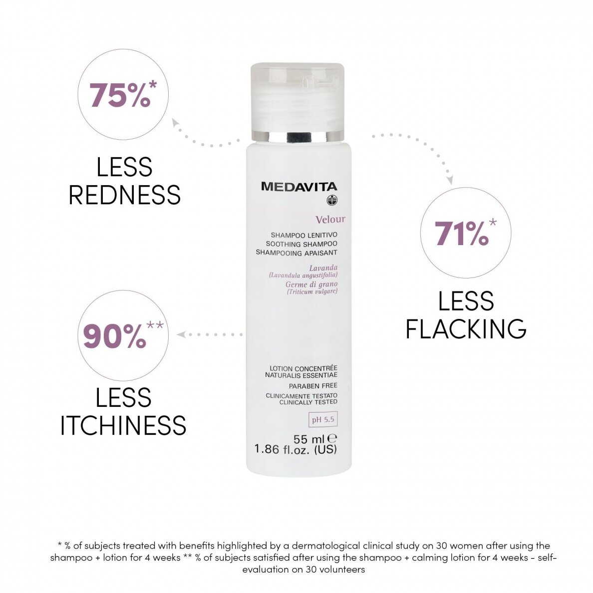 Medavita VELOUR Soothing Shampoo 55ml 1 Medavita VELOUR Soothing Shampoo 55ml 1