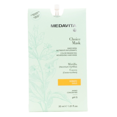 Medavita Choice Color Enhancing Nourishing Mask Gold 30ml Medavita Choice Color Enhancing Nourishing Mask Gold 30ml