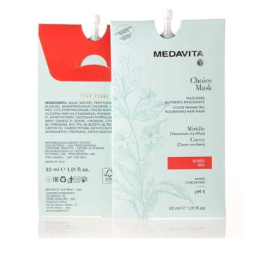 Medavita Choice Color Enhancing Nourishing Mask Red 30ml Medavita Choice Color Enhancing Nourishing Mask Red 30ml